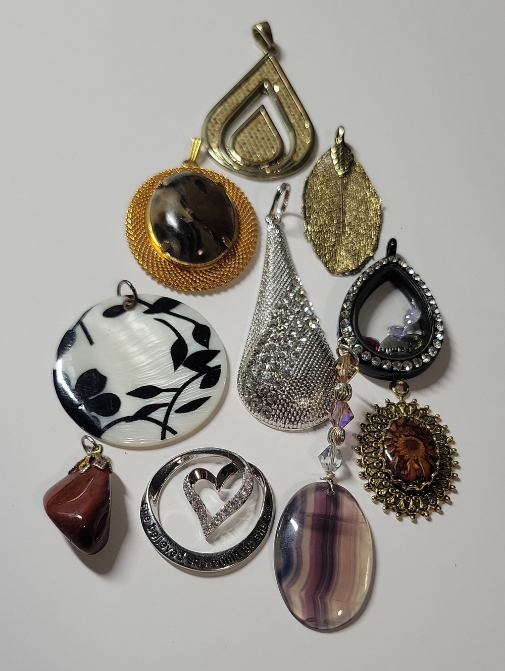 Mixed Women's Jewelry Pendant Lot - Assorted Colors